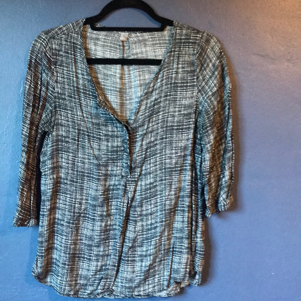 Navy and White super soft blouse.